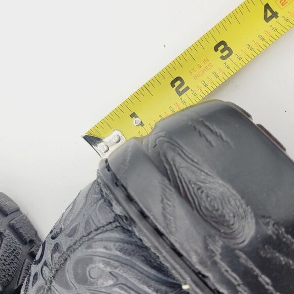 BOC Born Concept Black Leather Slip On Embossed Clogs Women's BC4630 Size 8 / 39 - Picture 10 of 12